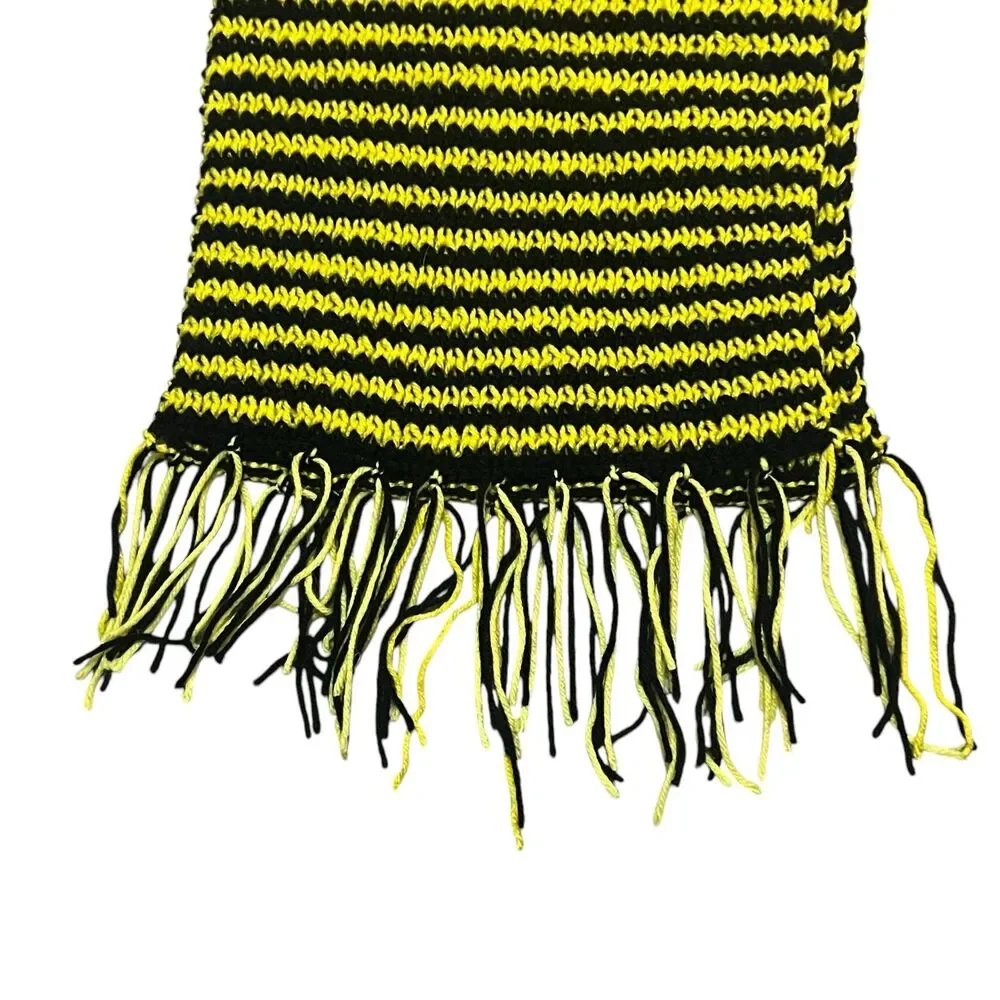 Steelers Themed Black and Yellow Handmade Wide Scarf